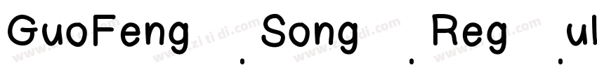 GuoFeng Song Regular字体转换
